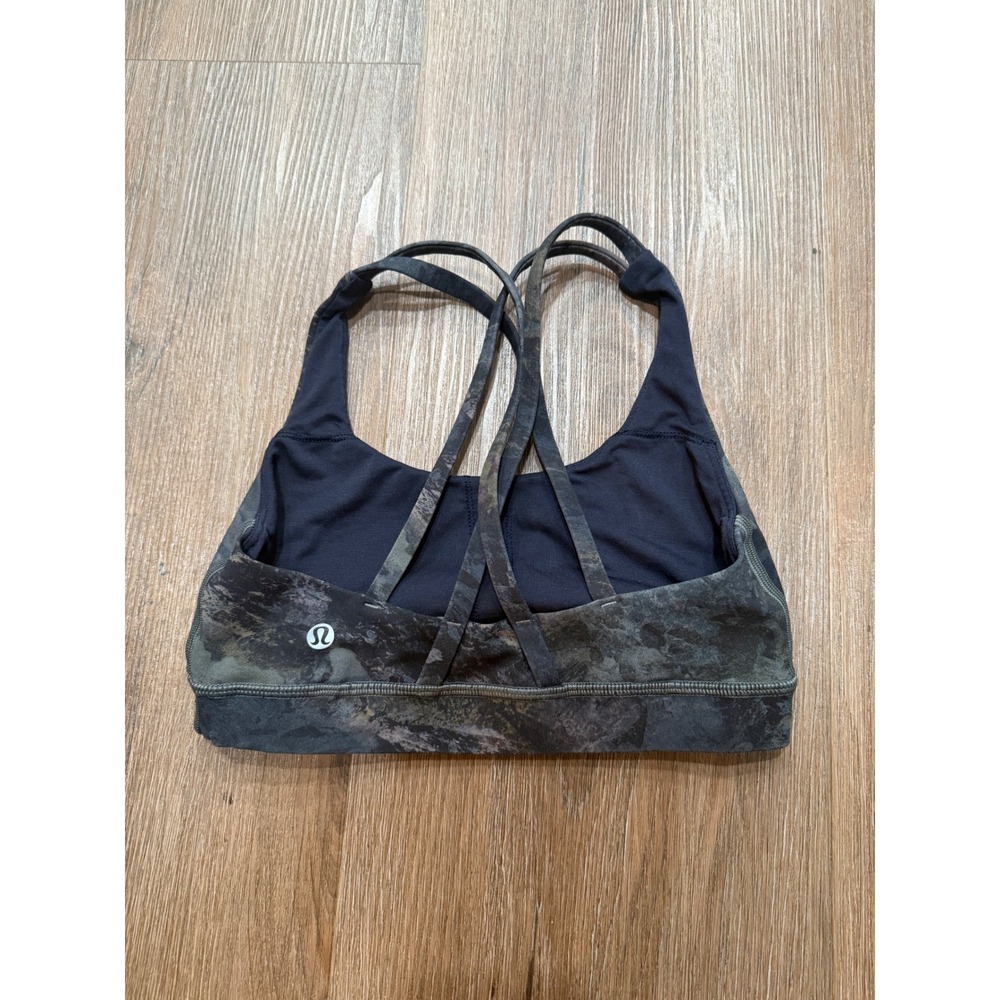 Lululemon Energy‎ Bra Camo Print Support Athletic Gym Workout Fitness Women 4
